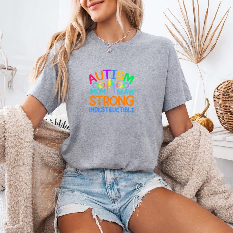 Autism mom brave strong T-Shirt