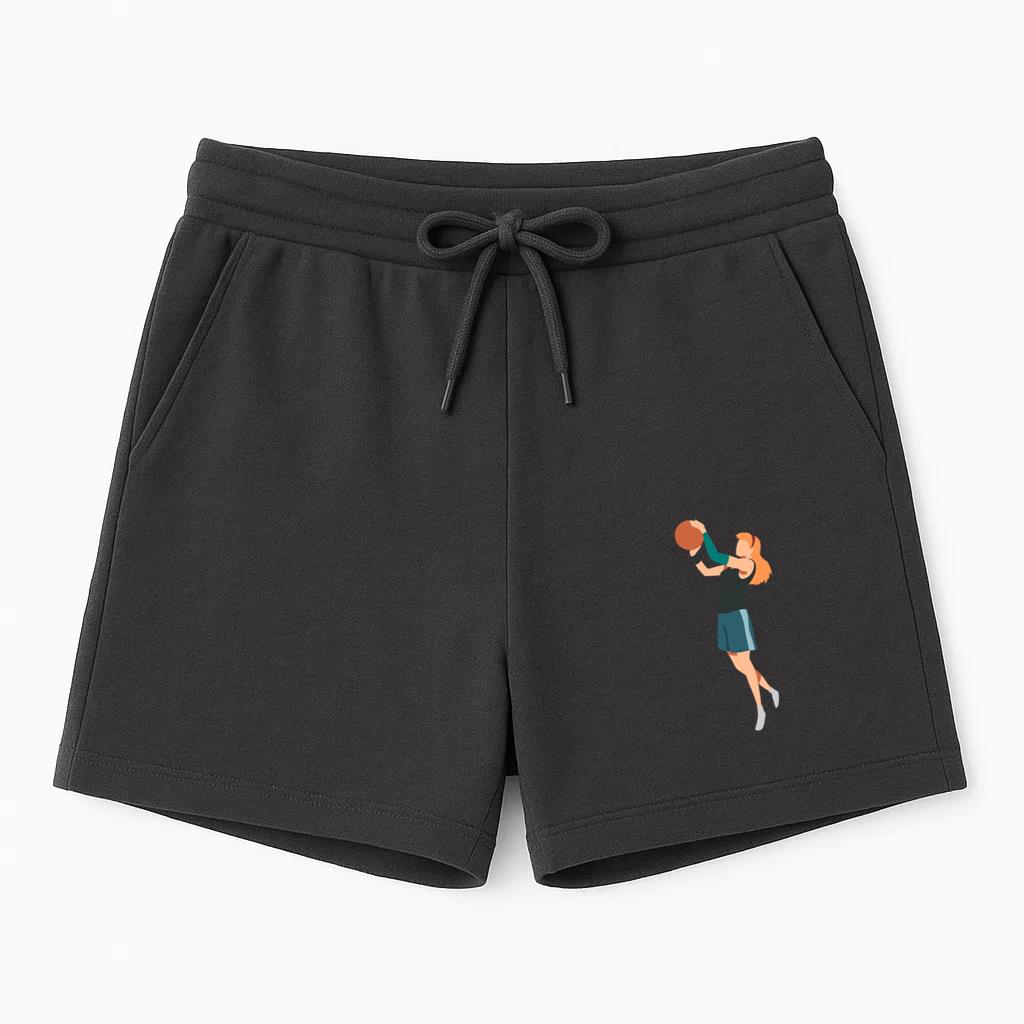 Basketball Player Female Hair Ball Player Shorts Accessory T Shirt Flat Short