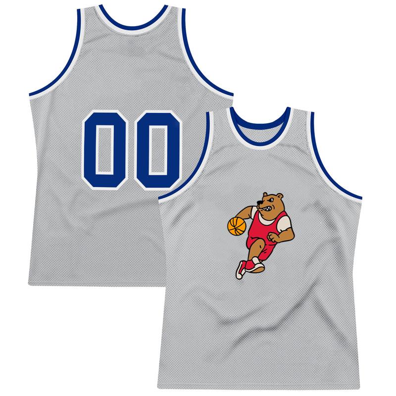 Cartoon Bear Running With A Basketball Ball Basketball Jersey