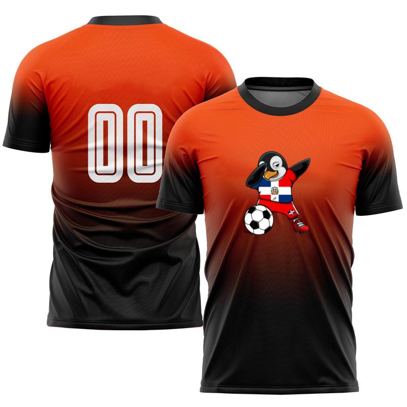 Dab Penguin Dominican Republic Soccer Soccer Jersey