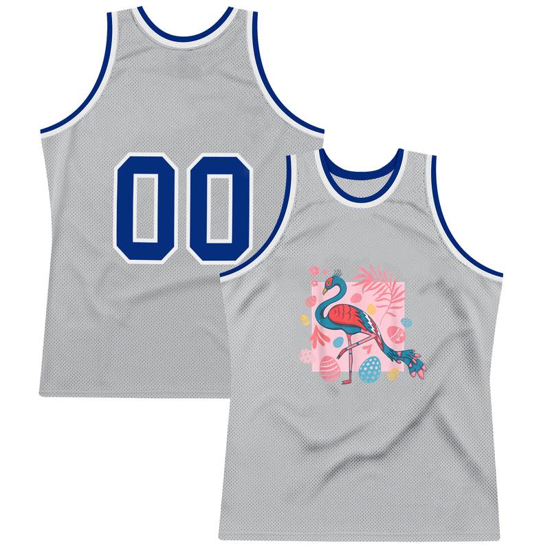 Easter Flamingo With Easter Basket Basketball Jersey
