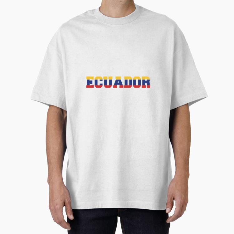 Ecuador Soccer Team Sticker Oversized T-Shirt