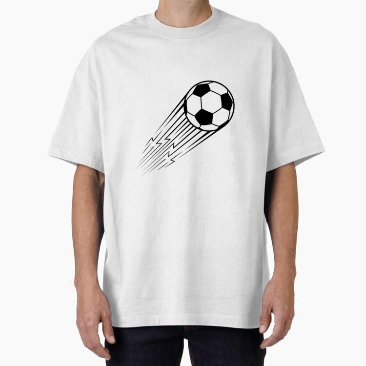 Flying Soccer Ball Oversized T-Shirt