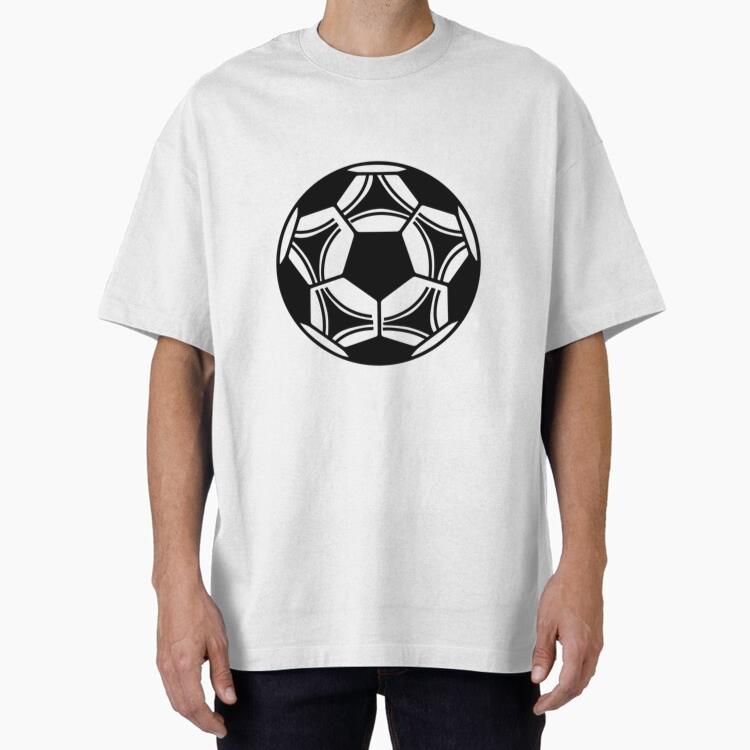 Football Soccer Silhouette Oversized T-Shirt