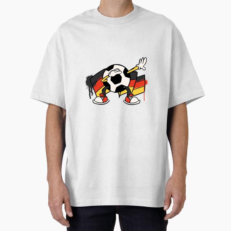Germany Flag Soccer Ball Sport Character Oversized T-Shirt