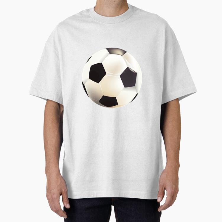 Glossy Soccer Ball Oversized T-Shirt