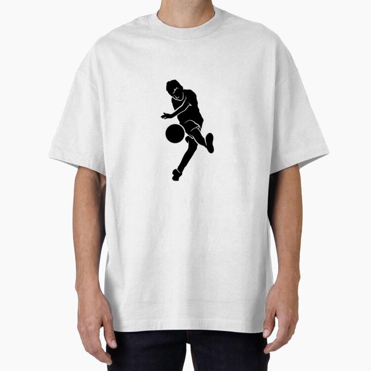 Kid Soccer Ball Silhouette Oversized T-Shirt
