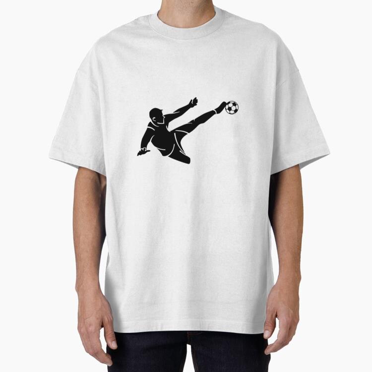Male Soccer Player Cut Out Oversized T-Shirt