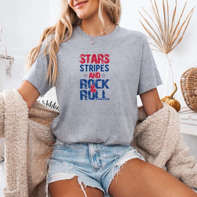 stars stripes and rock and roll T-Shirt