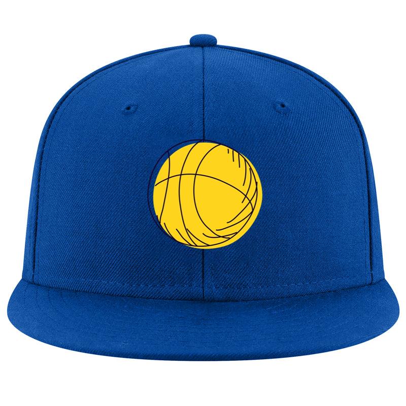 Yellow Basket Ball Hand Drawn Cap